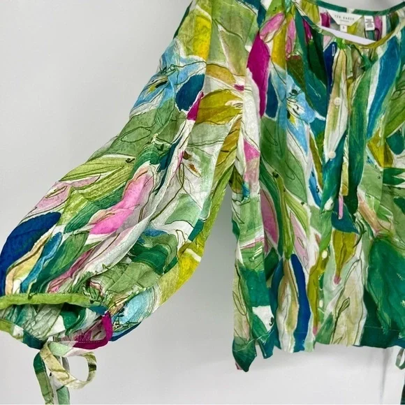 Ted Baker London Raglan Puff Sleeves Blouse  Size 8 US (3 UK) - Picture 4 of 11